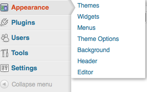 WordPress 3.3 Flyout menu