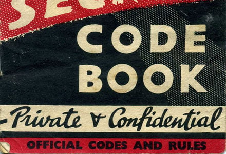 WordPress Shortcodes-Cover of an old-school secret code club book