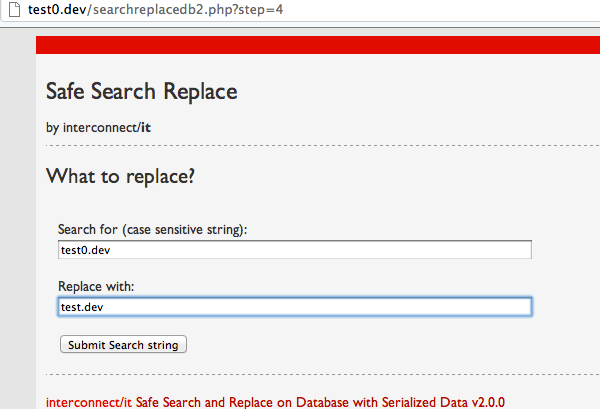 WordPress Search and Replace Database