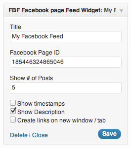 Facebook Page Feed Widget