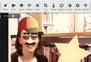 Image Editor-Screenshot of Aviary image editing interface in action