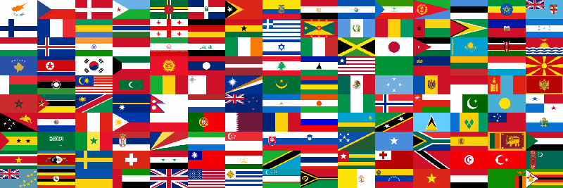 Collection national flags