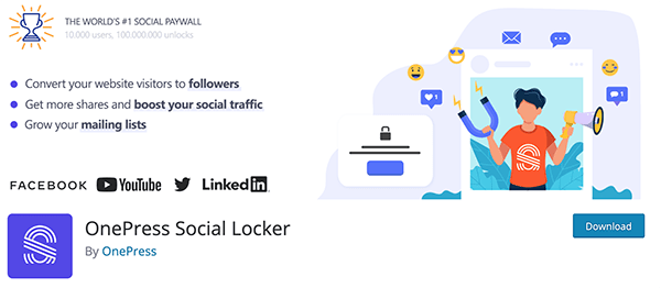 6. OnePress Social Locker image