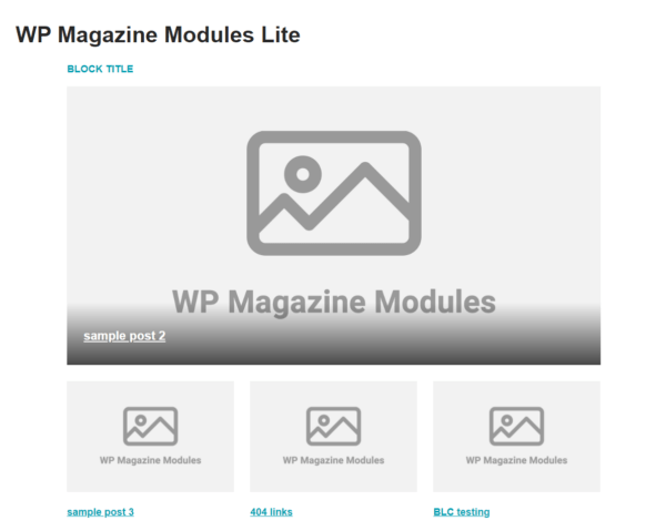 WP Magazine Modules Lite image
