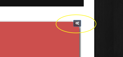 Access the settings through the button that appears on a page via shortcode