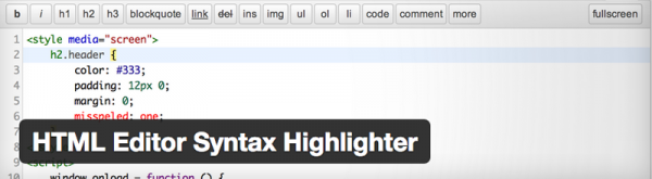 HTML Editor Syntax Highlighter image