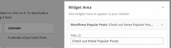 WordPress Popular Posts Widget image