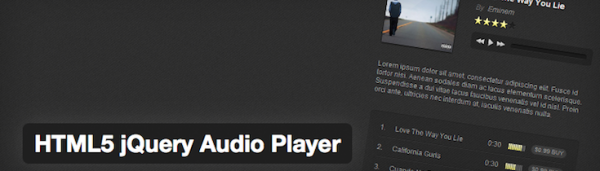 HTML5 jQuery Audio Player image