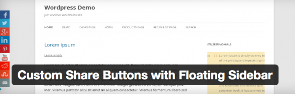 Custom Share Buttons with Floating Sidebar image