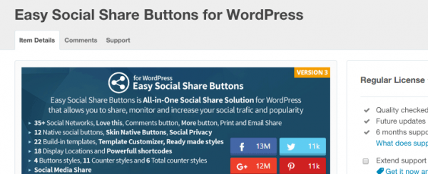 Easy Social Share Buttons for WordPress image