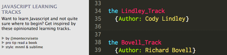 JavaScript Learning Tracks