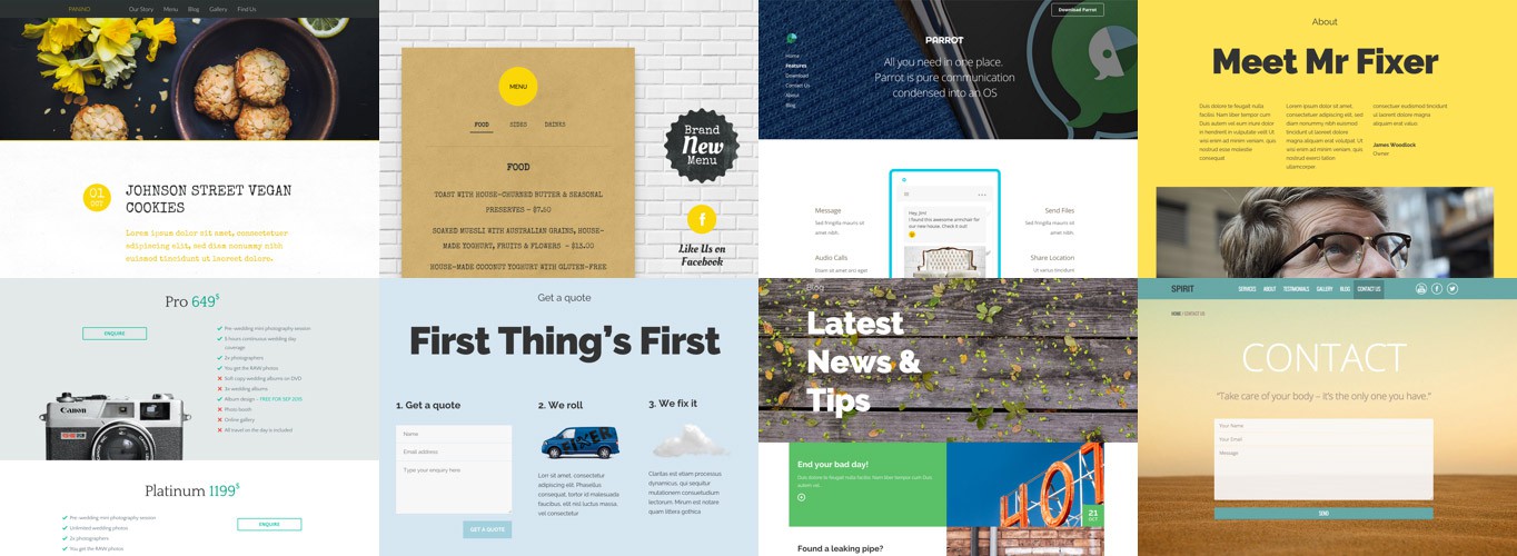 Upfront themes