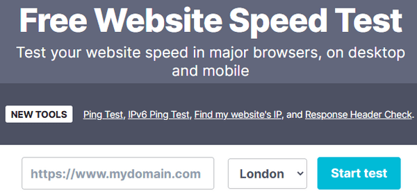Uptrends Website Speed Test image