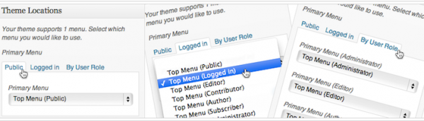 Menu by User Role Plugin image
