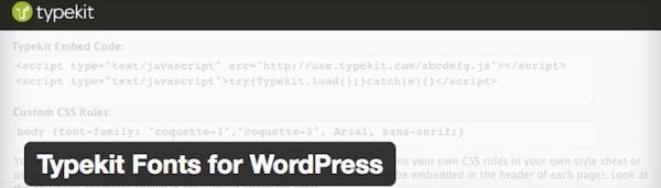 Typekit Fonts for WordPress image