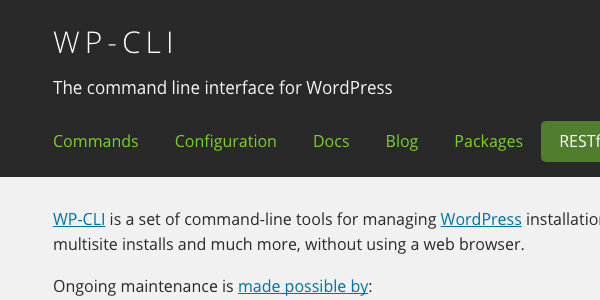 WP-CLI image