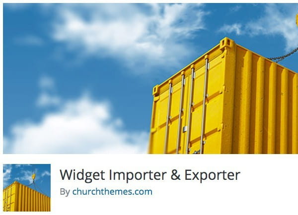 Widget Importer and Exporter image