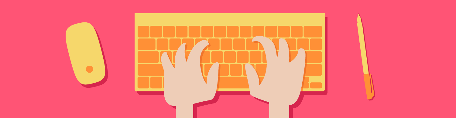 Typing on a keyboard