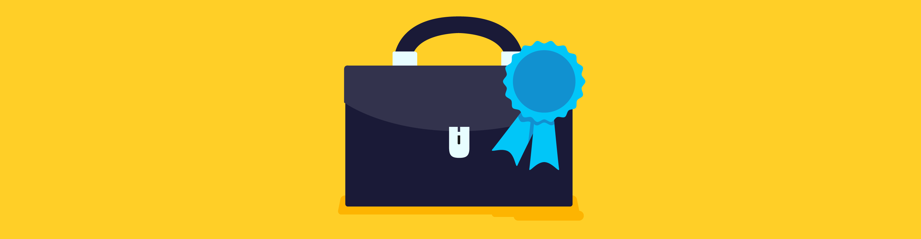 Business brief case with a ribbon