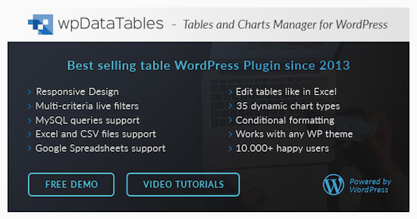 wpDataTables - Tables and Charts Manager for WordPress image