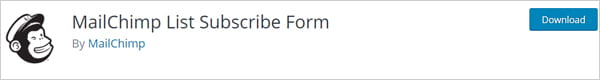MailChimp List Subscribe Form image