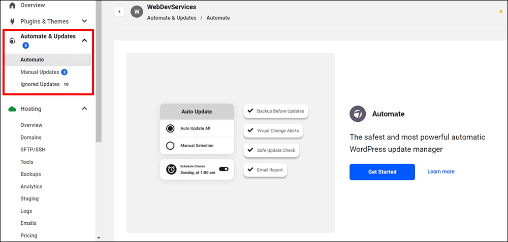 Automate & Updates module