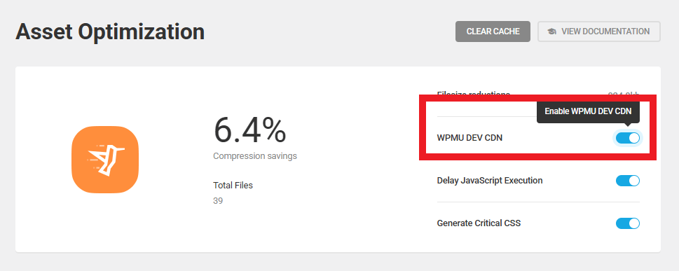 Hummingbird CDN toggle