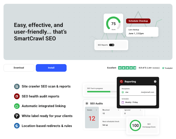 A preview of our WordPress SEO plugin, SmartCrawl