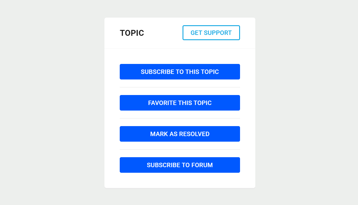 WPMU DEV support forums topic options