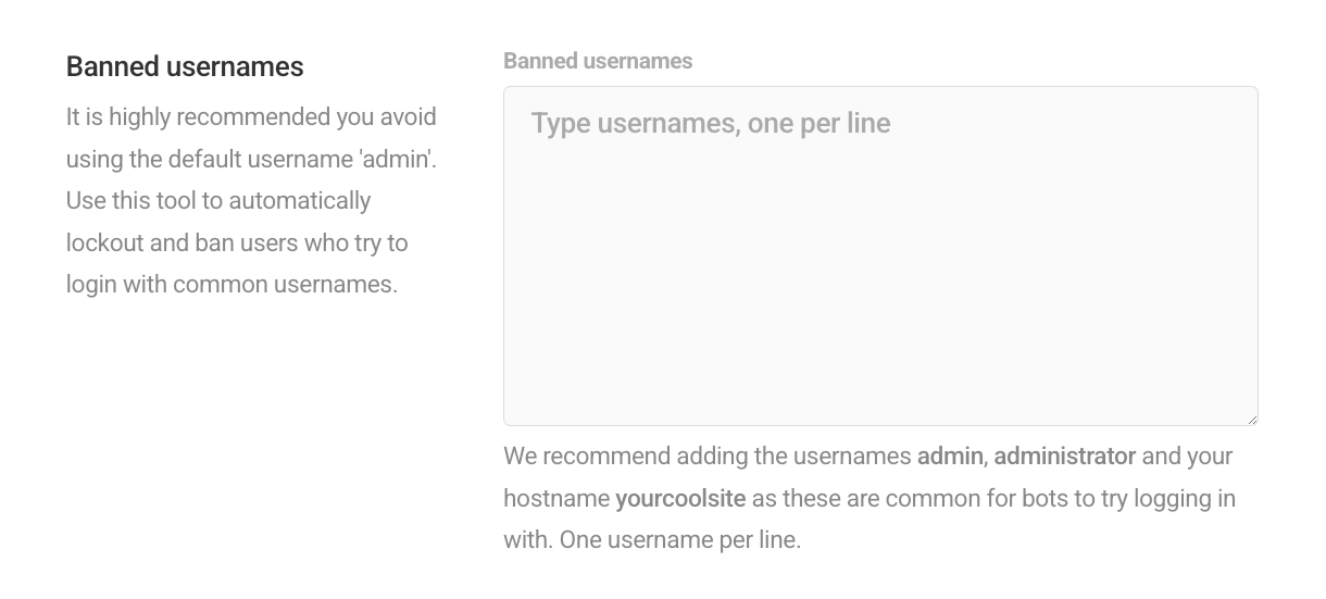 Banned usernames in Defender firewall