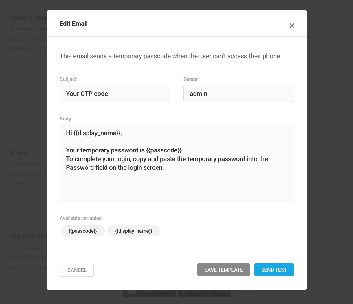 Customize 2FA email content in Defender