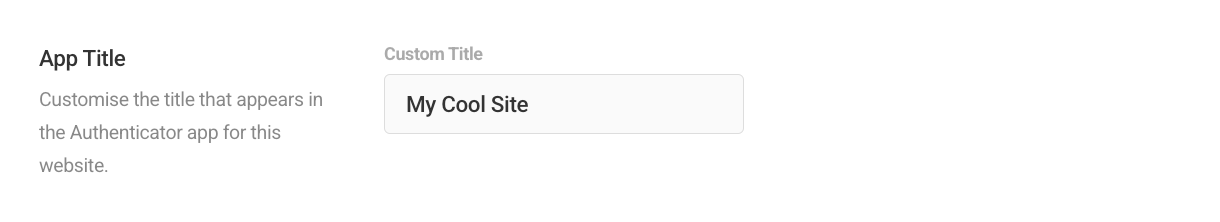 Two-factor authentication app title in Defender