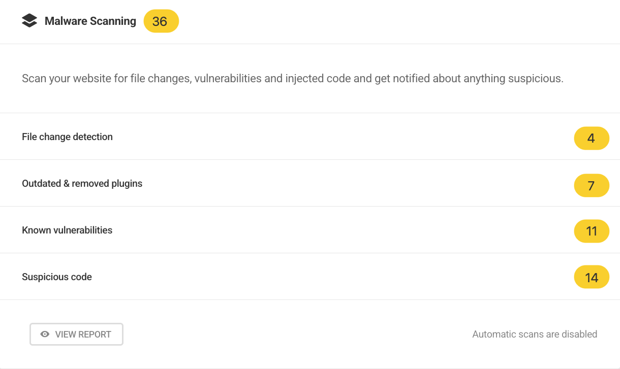 Defender dashboard malware