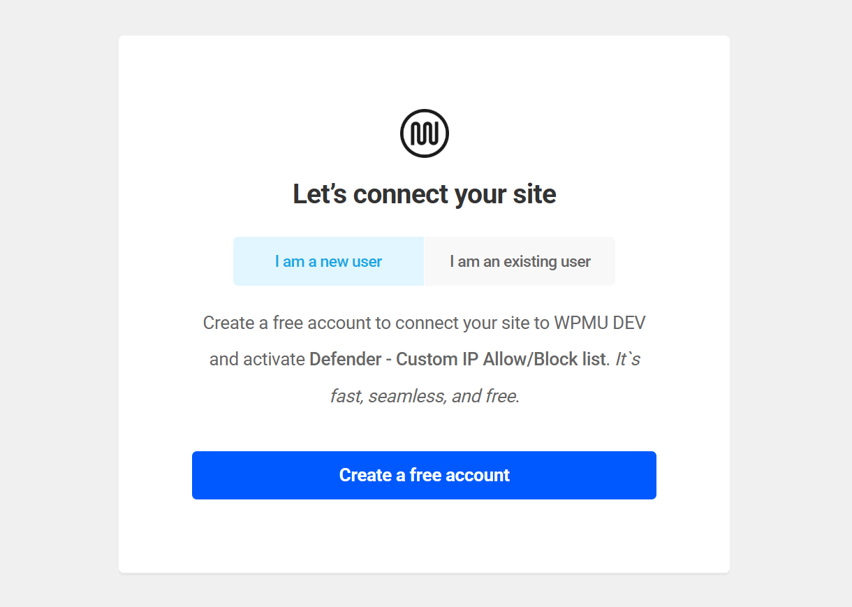 Connect site to activate Central IP List