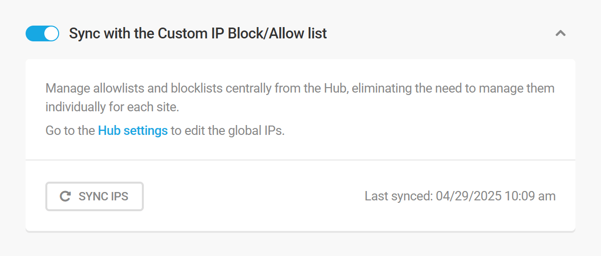 Sync Defender Local Blocklist with Central IP list in the Hub