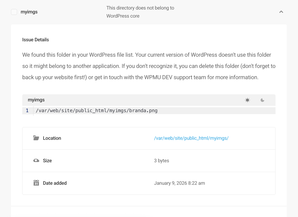 Unknown core directory detected by Defender