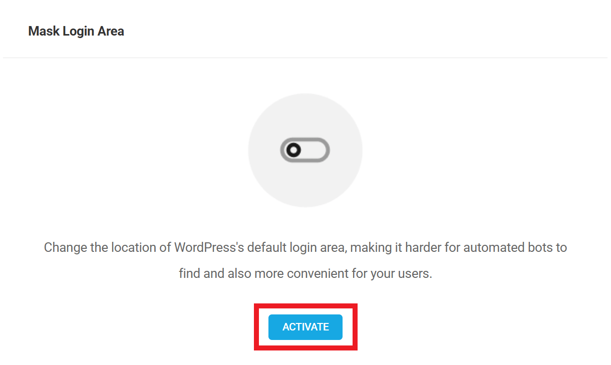 Mask login area in Defender