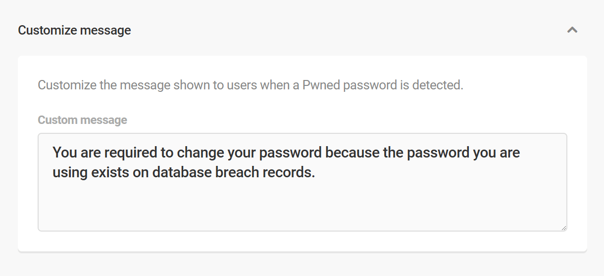 Customize message in Defender Pwned Passwords feature