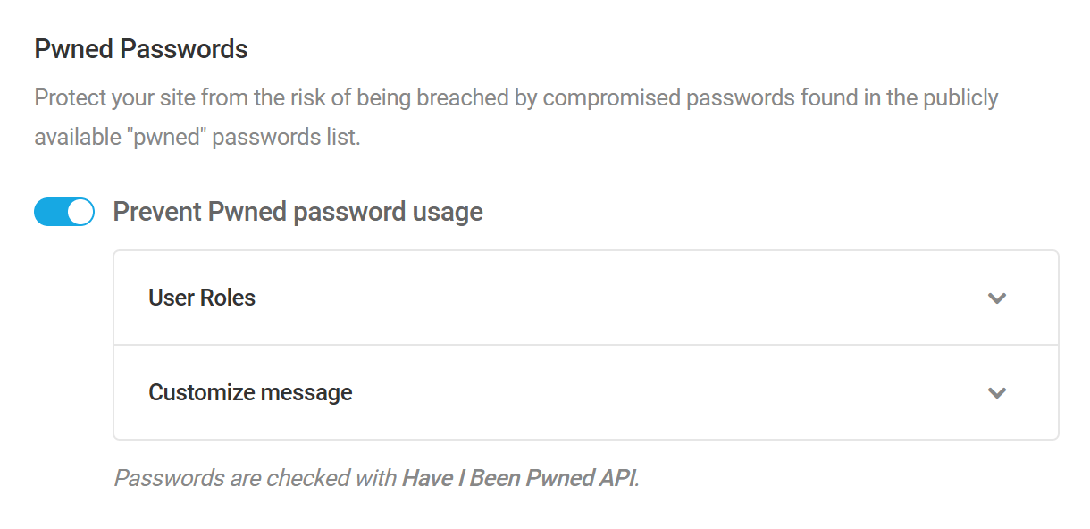 Activate Pwned Passwords feature in Defender