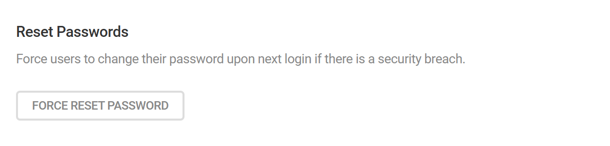 Force Reset Passwords feature in Defender