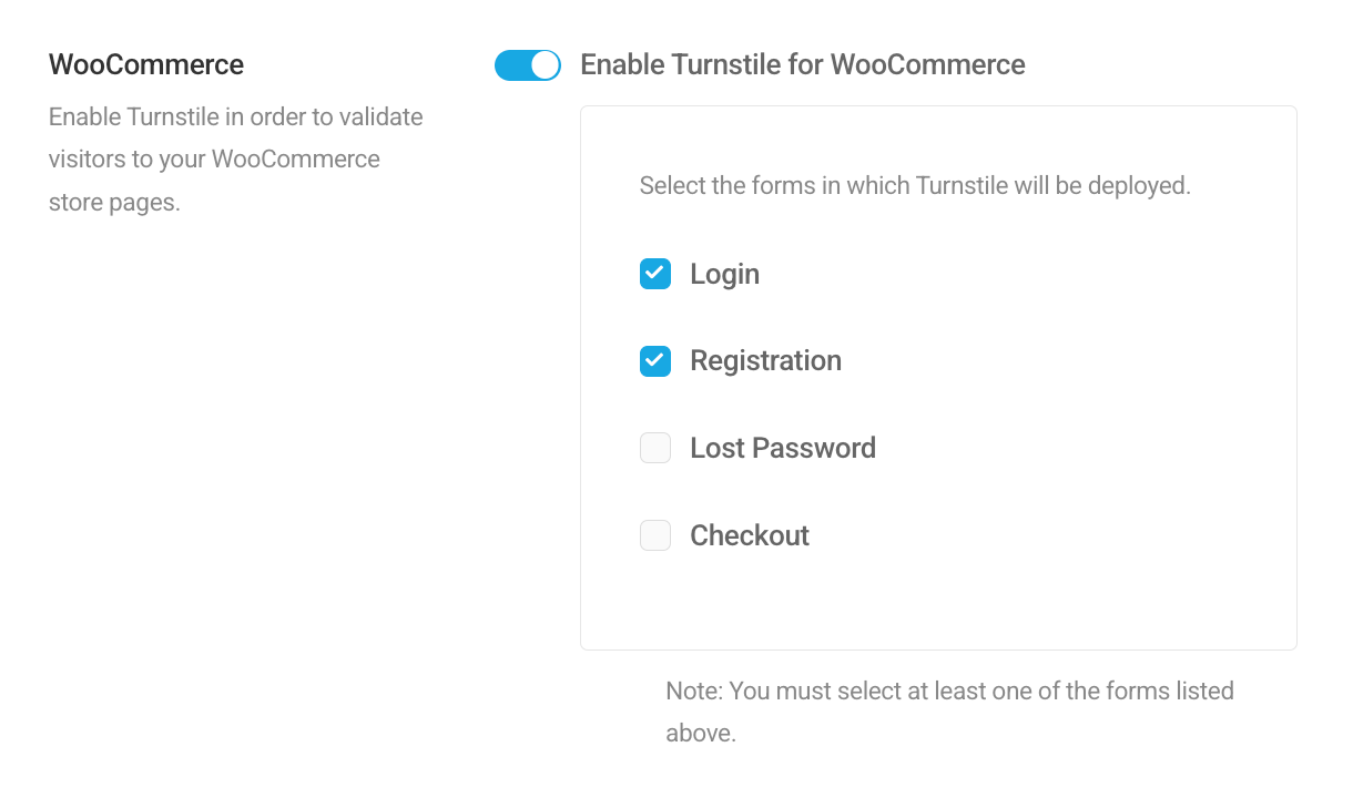 Add Turnstile to WooCommerce forms in Defender