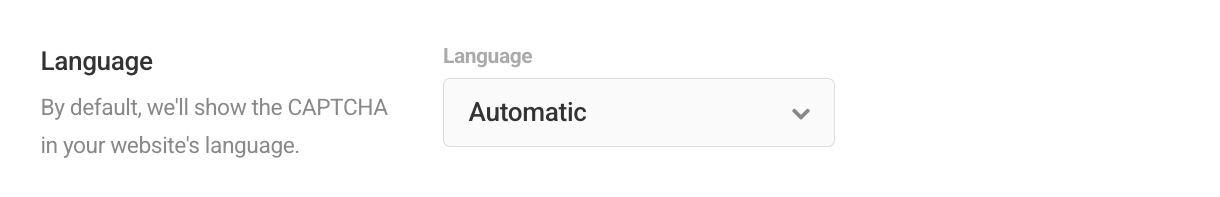 select a language from the Language dropdown menu.