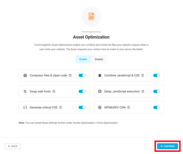 Asset optimization options