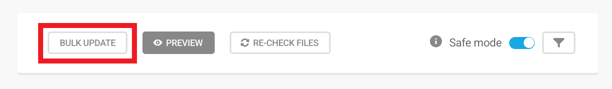 Bulk update button