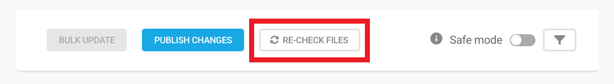 Re-check files in Dev Mode asset optimization
