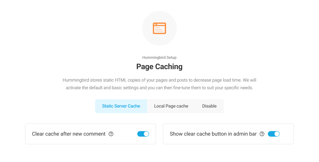 Page caching ssc