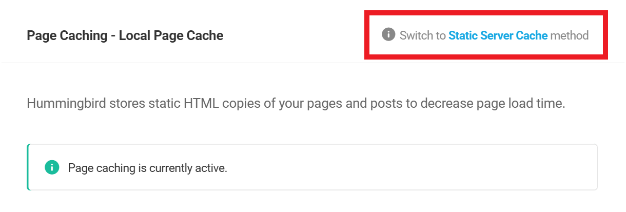Choose between local or server-side page cache in Hummingbird