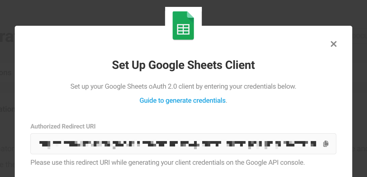 Getting the authorized redirect URI