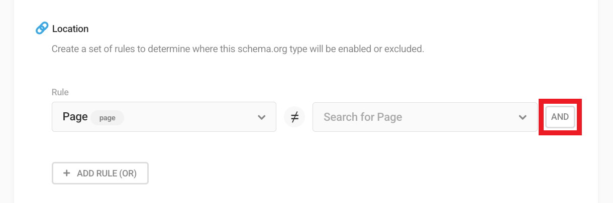 Add AND for schema type location
