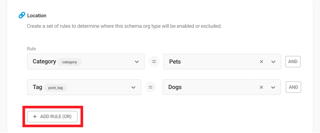 Add OR rule for schema type